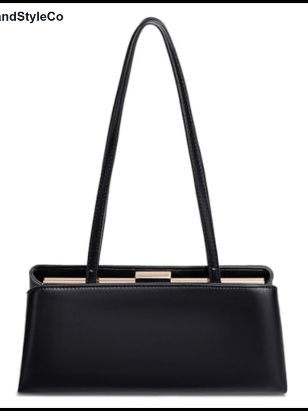 Kiss Lock PU Leather Satchel Shoulder Bag Clutch 3-in-1